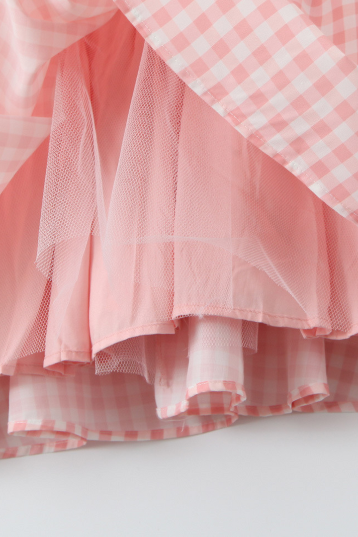 Pinky Gingham Belle Elbise