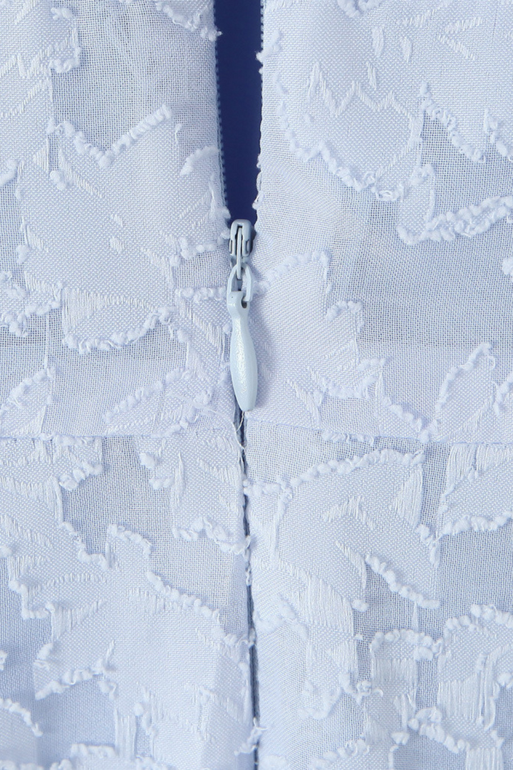 Mavi Halter Yaka Midi Elbise