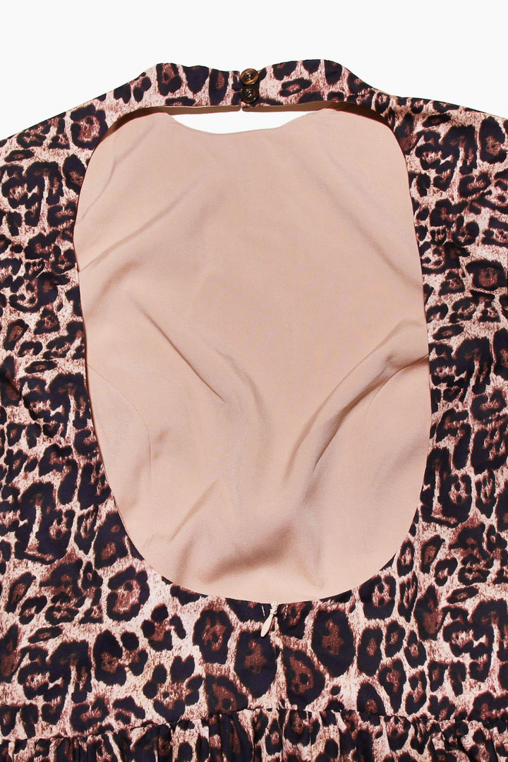 Wild Muse Leopar Desenli Mini Elbise