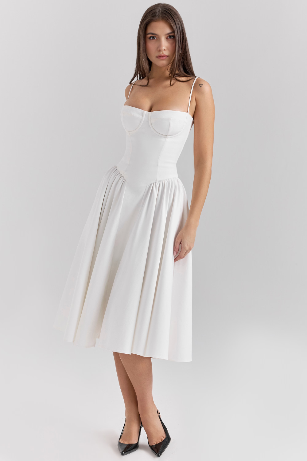 Straplez Midi Elbise