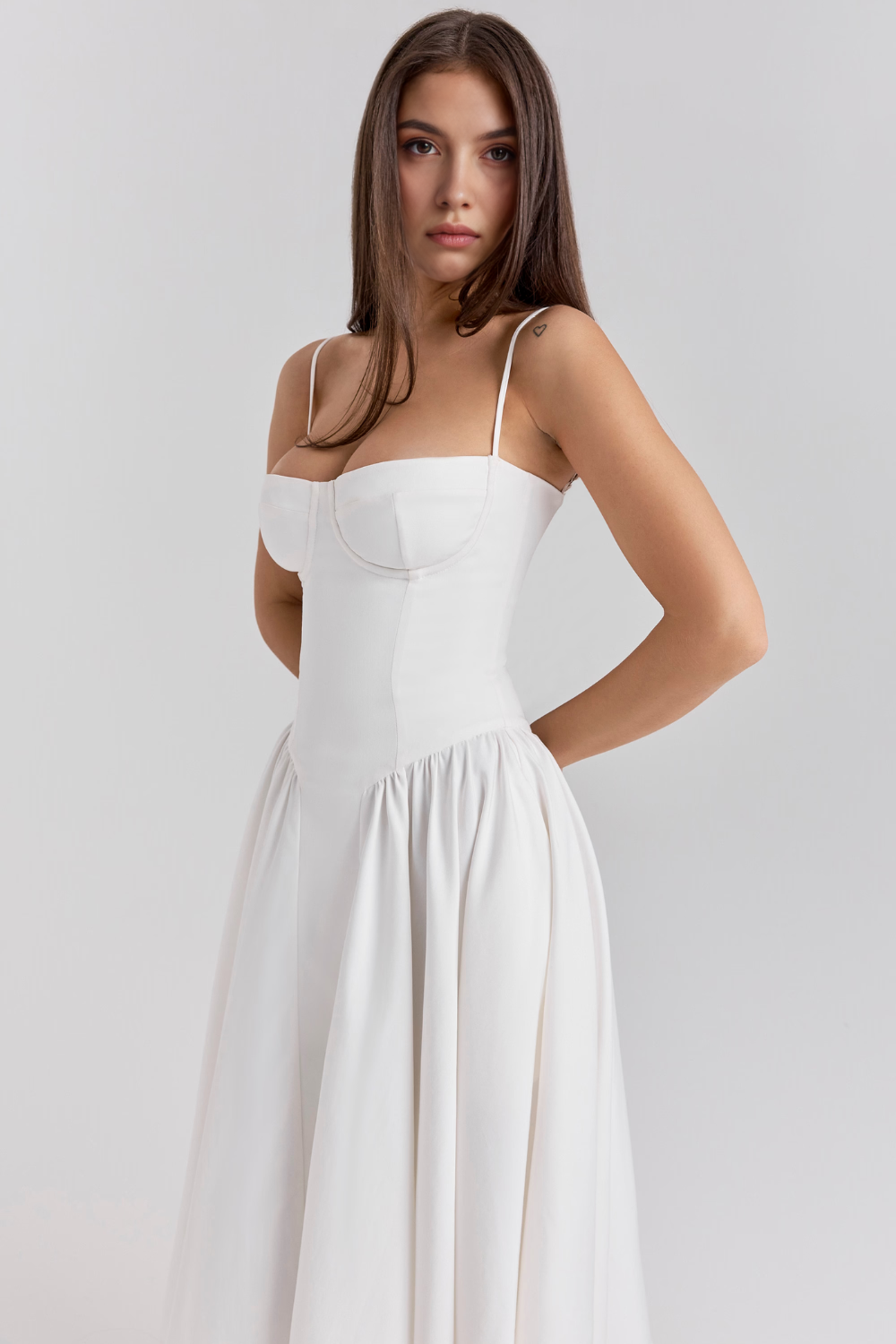 Straplez Midi Elbise