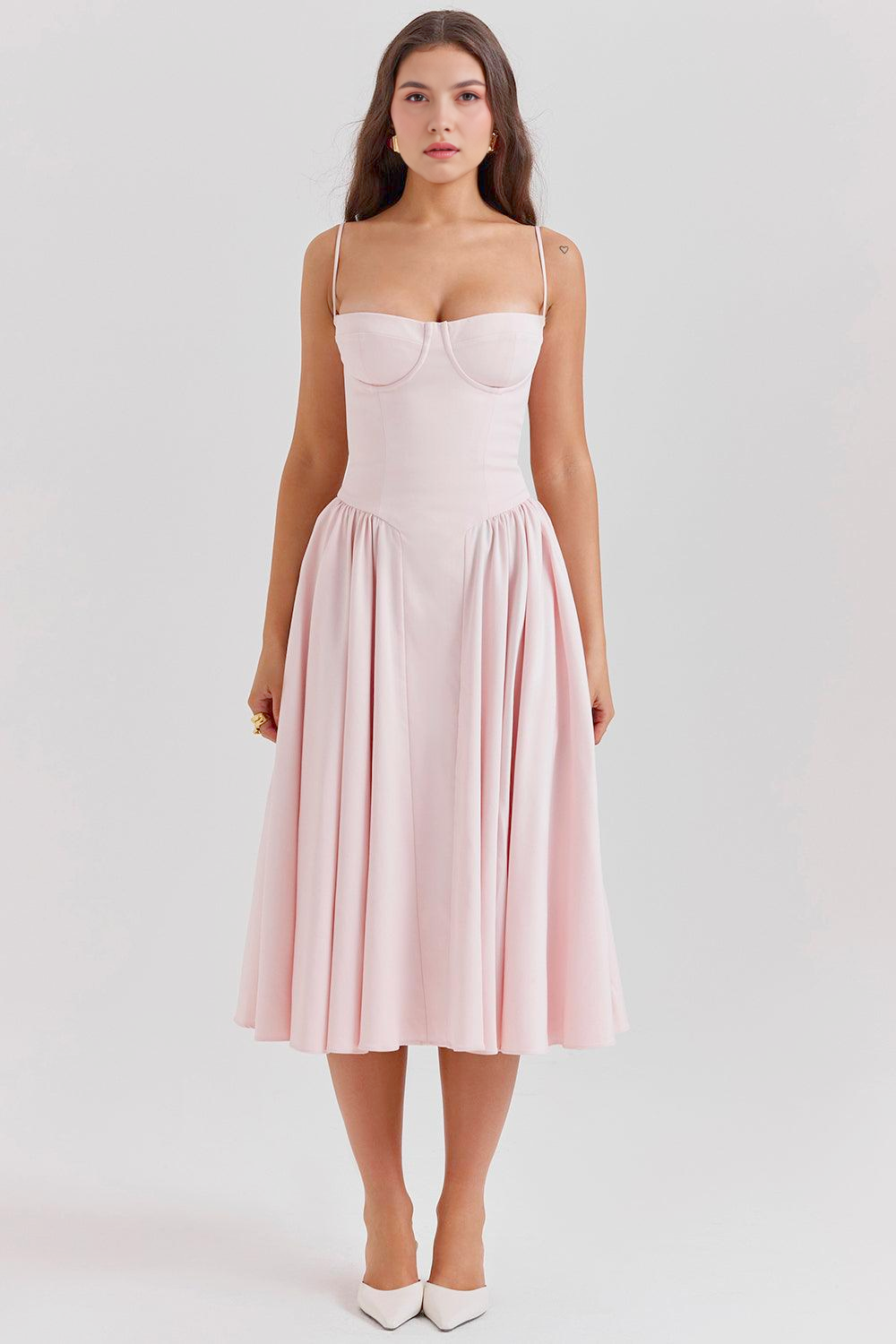 Straplez Midi Elbise