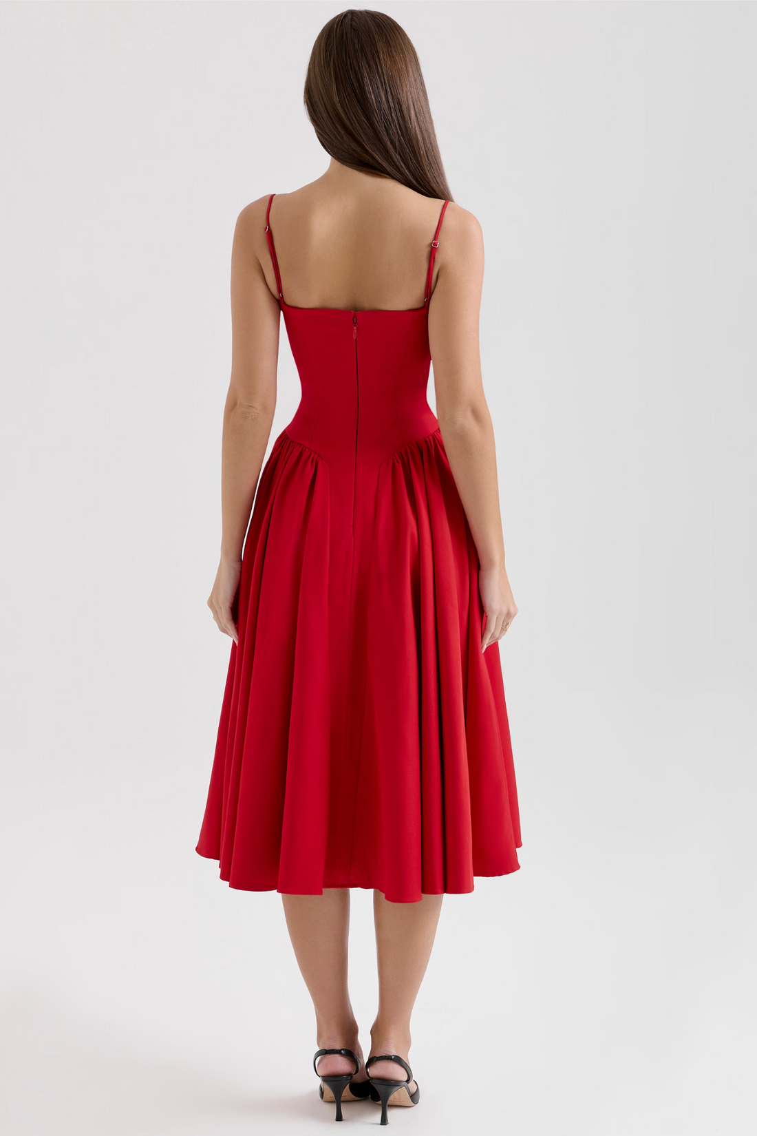Straplez Midi Elbise