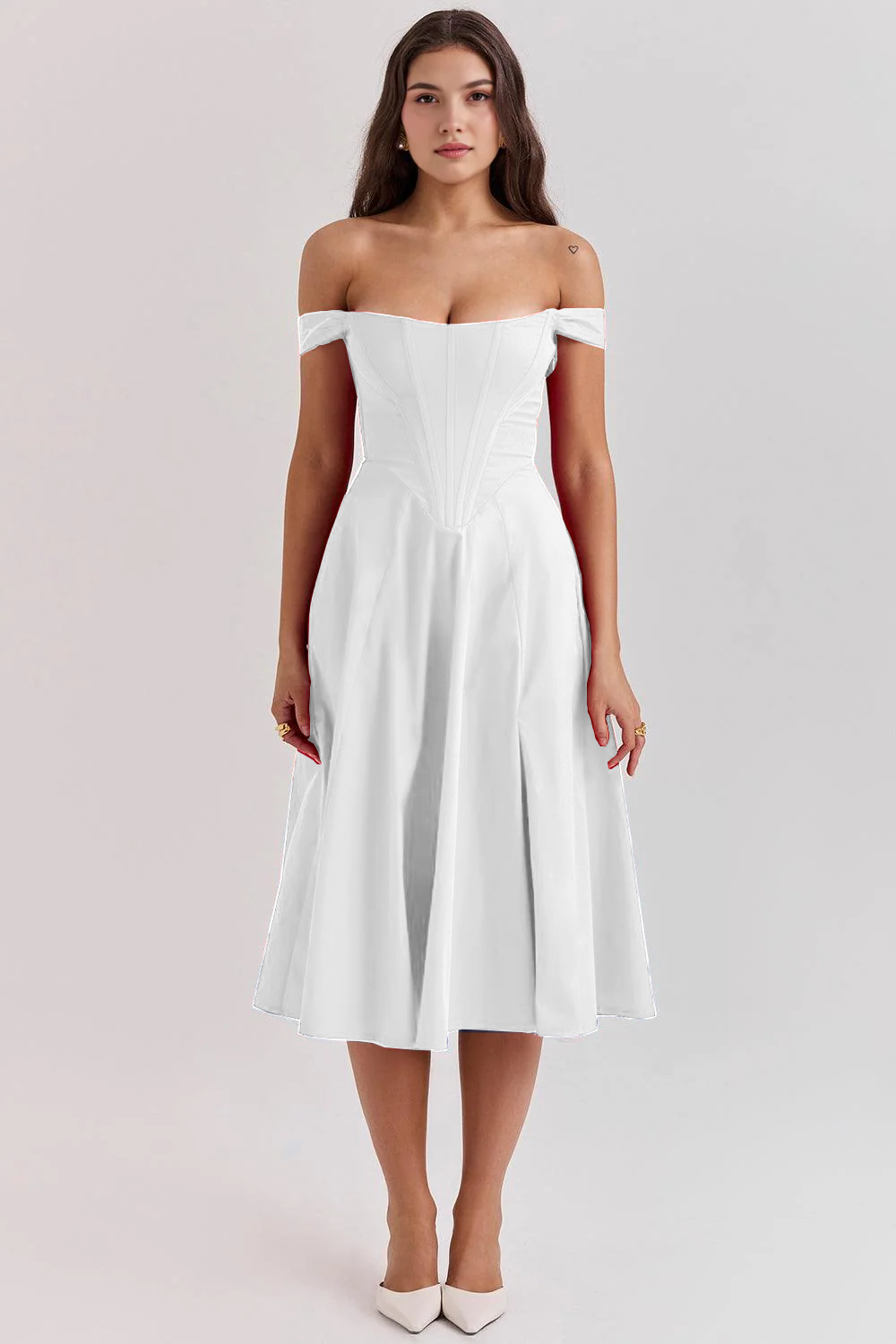 Straplez Midi Elbise