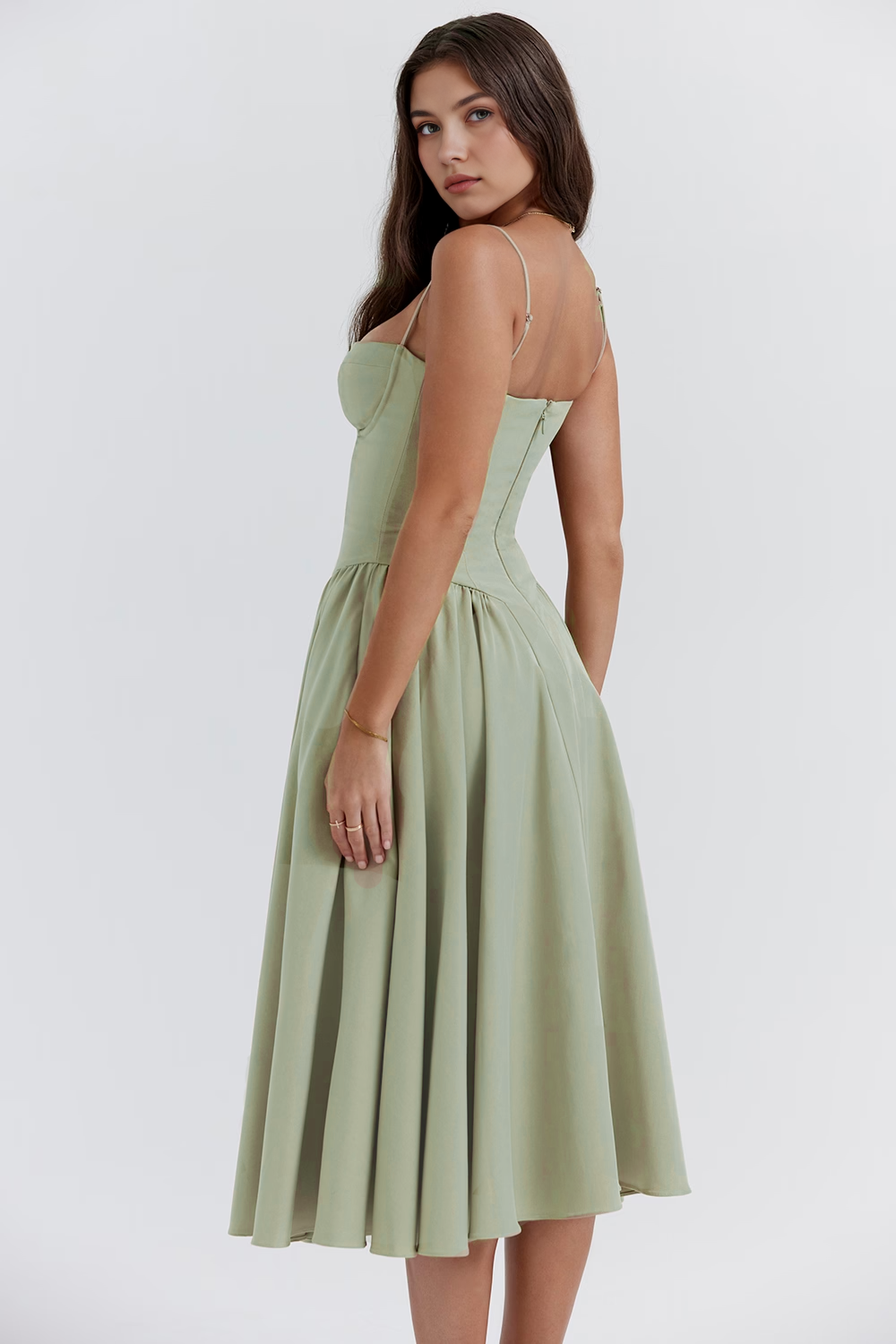 Straplez Midi Elbise