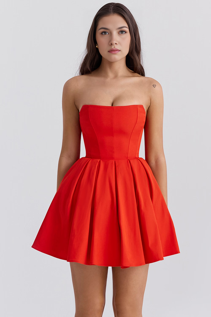 Scarlet Bold Straplez Mini Elbise