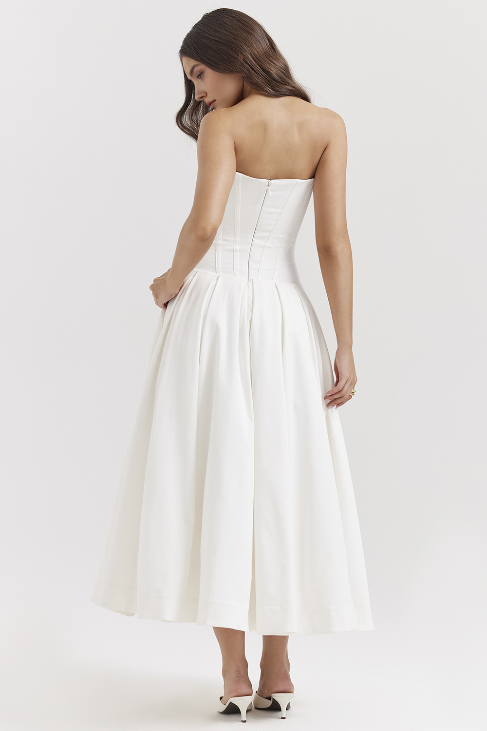 Straplez Midi Elbise
