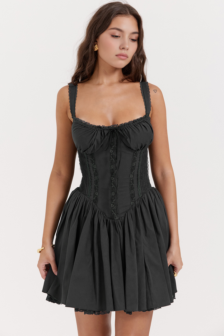 Rouge Romance Korse Formlu Dantel Detaylı Elbise