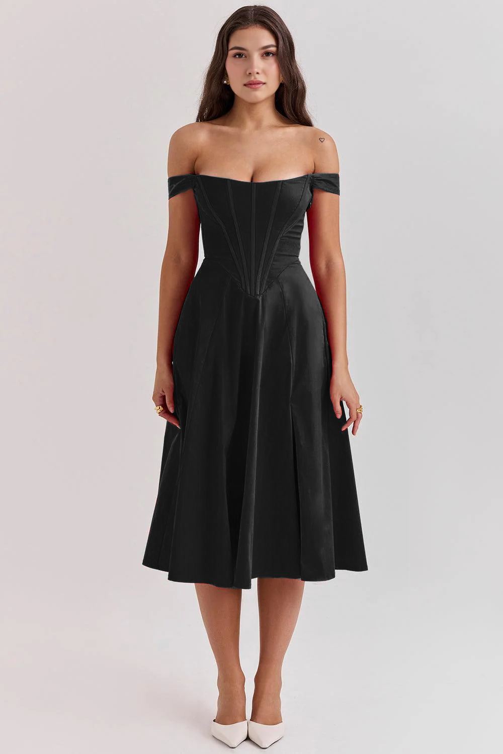 Straplez Midi Elbise