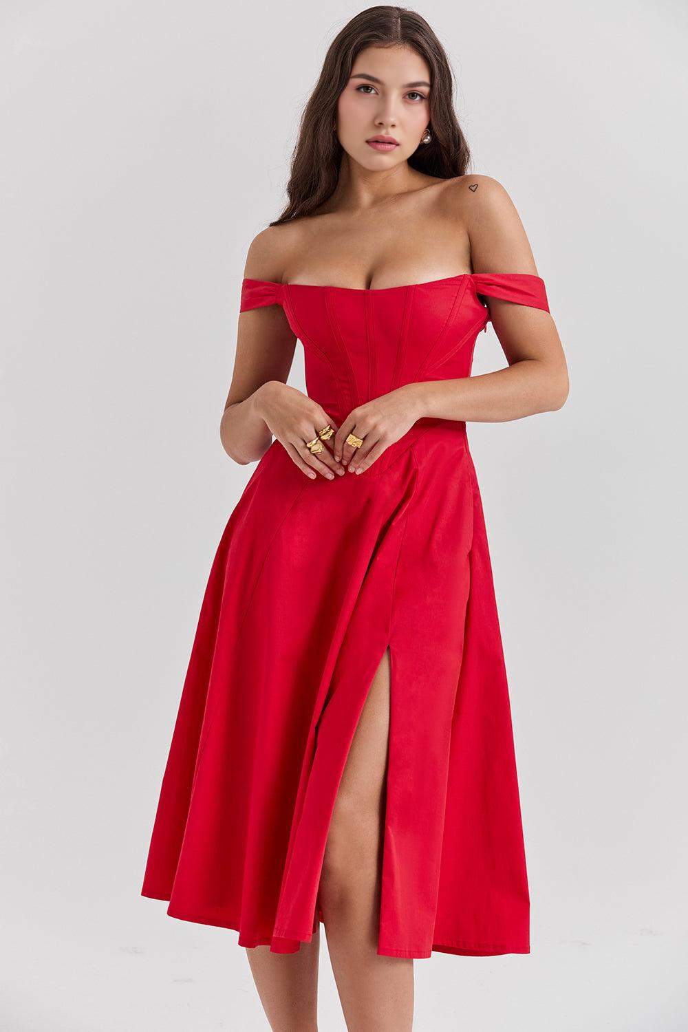 Straplez Midi Elbise