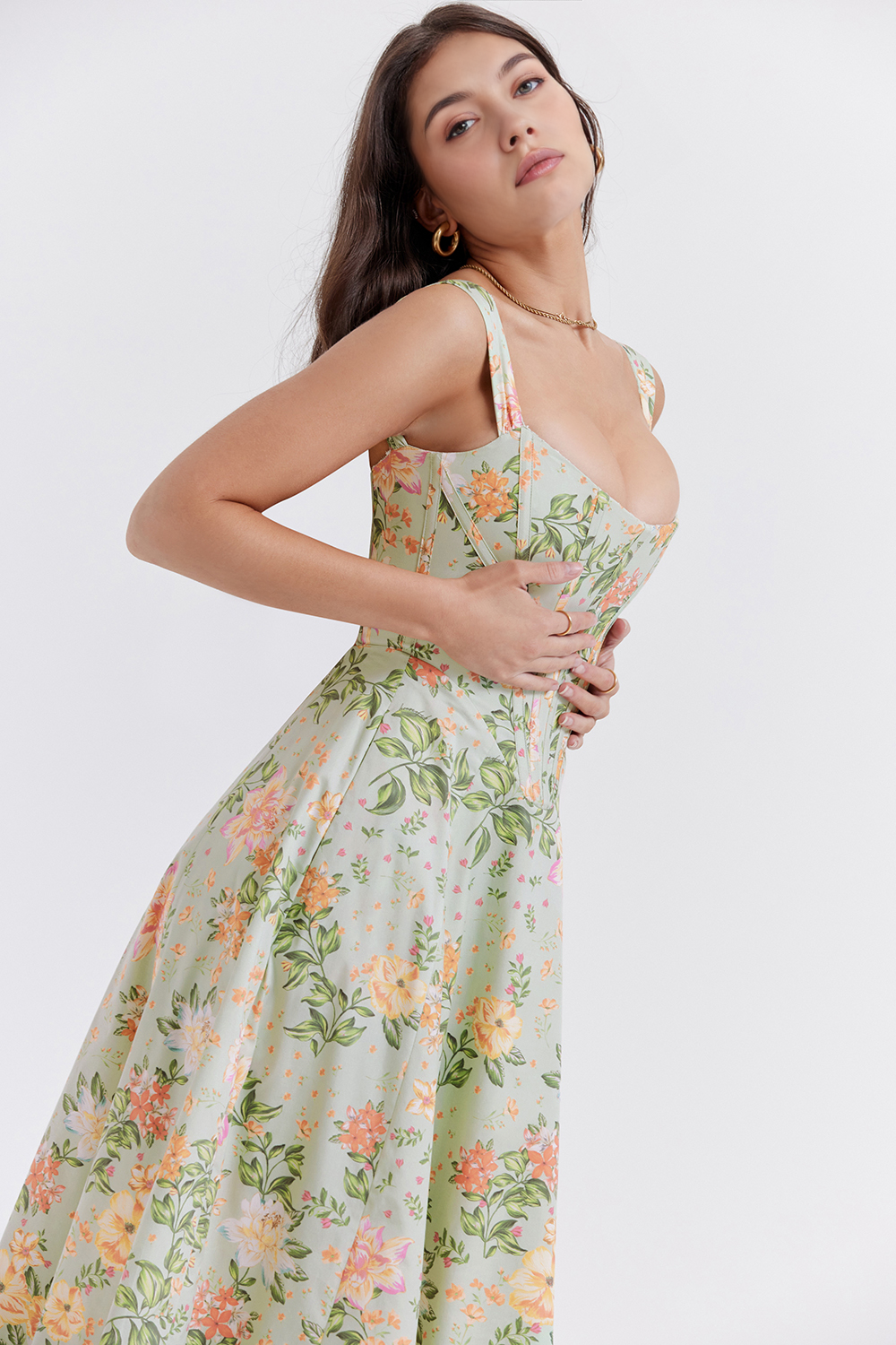 Straplez Midi Elbise