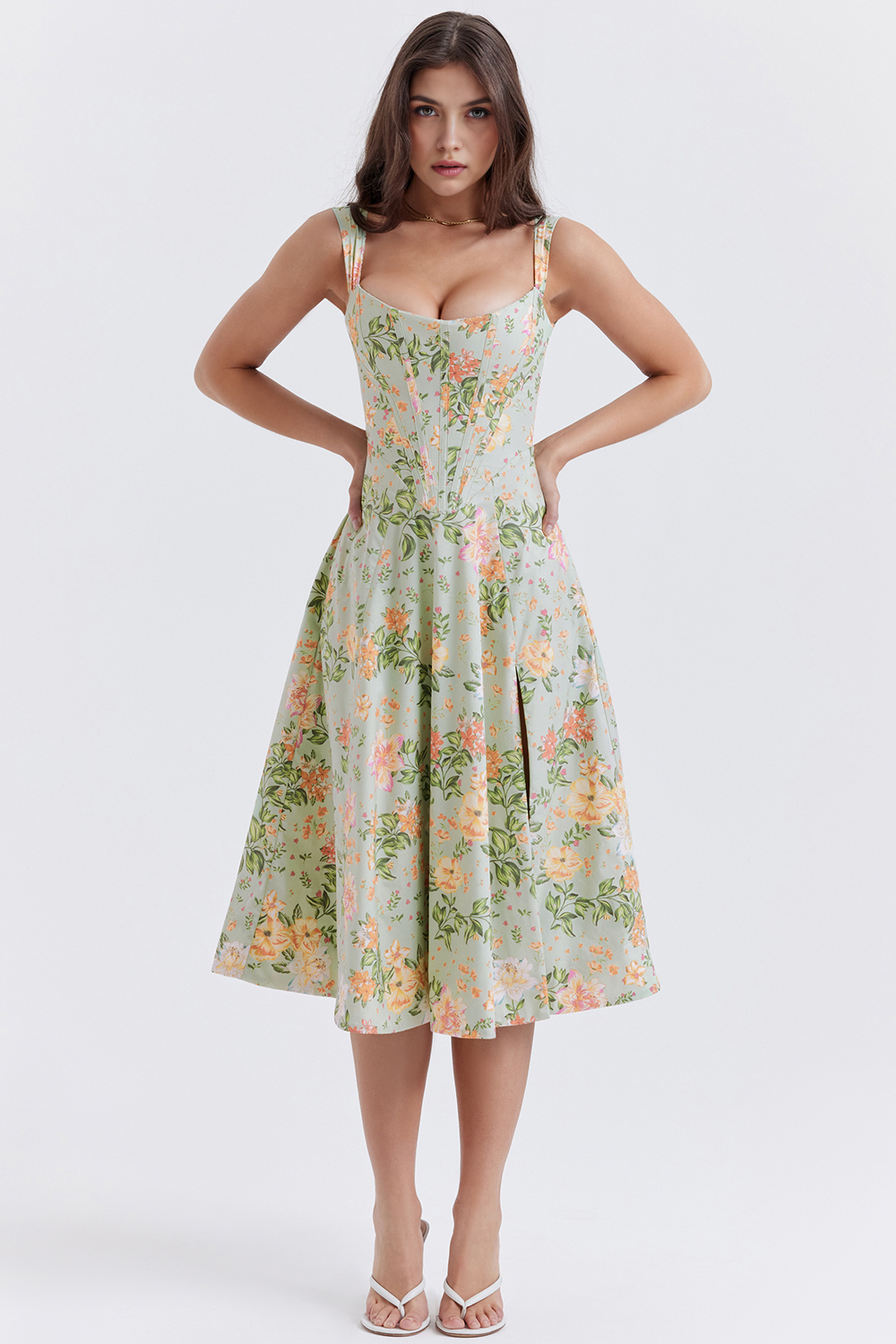 Straplez Midi Elbise