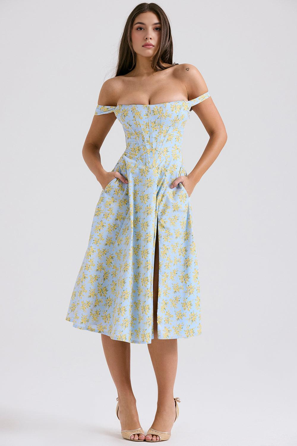 Straplez Midi Elbise