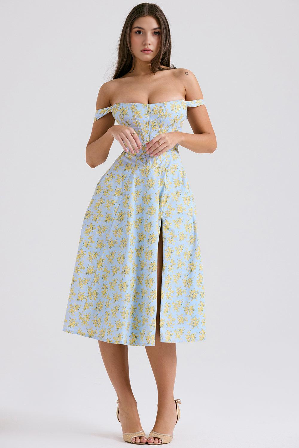 Straplez Midi Elbise