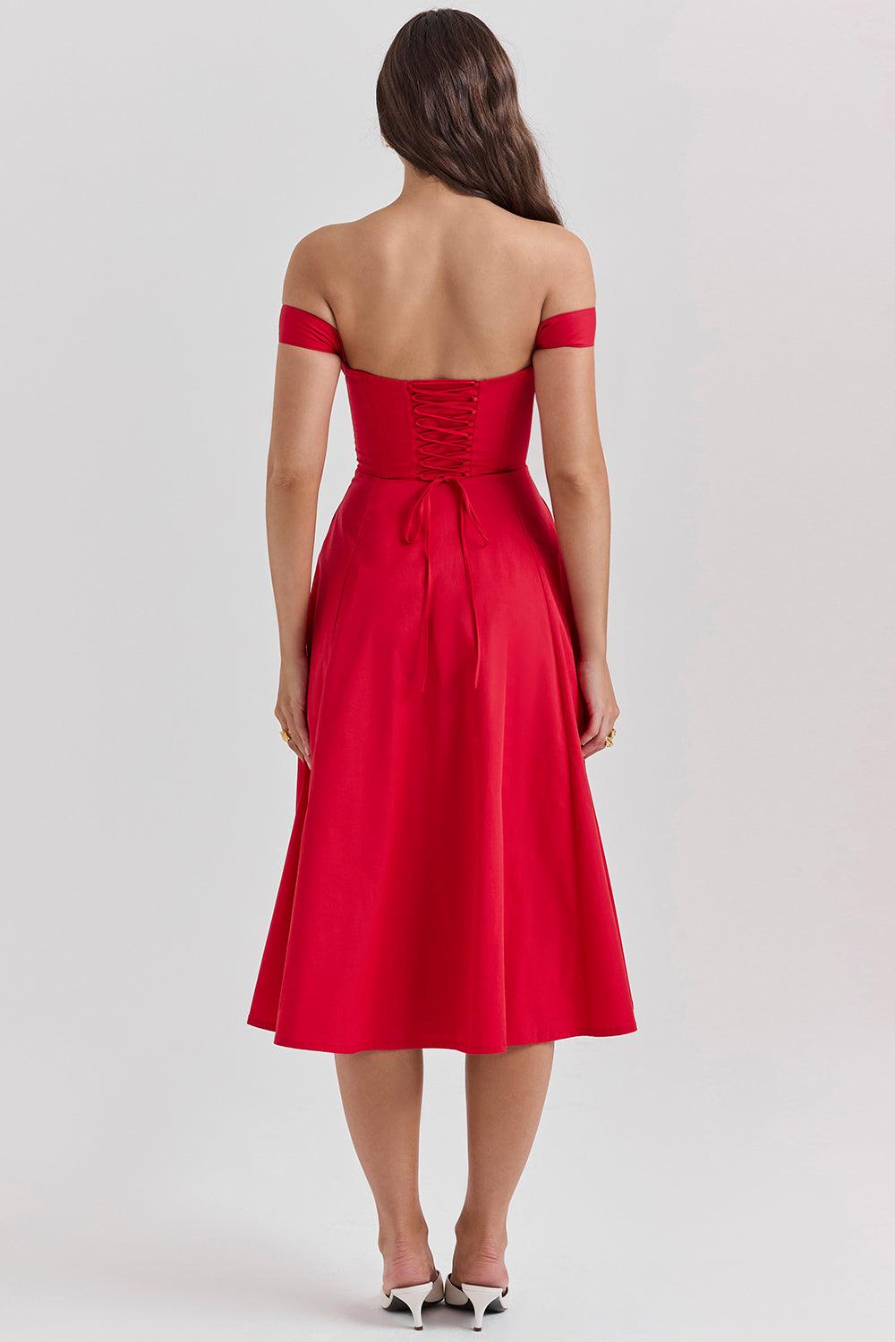 Straplez Midi Elbise